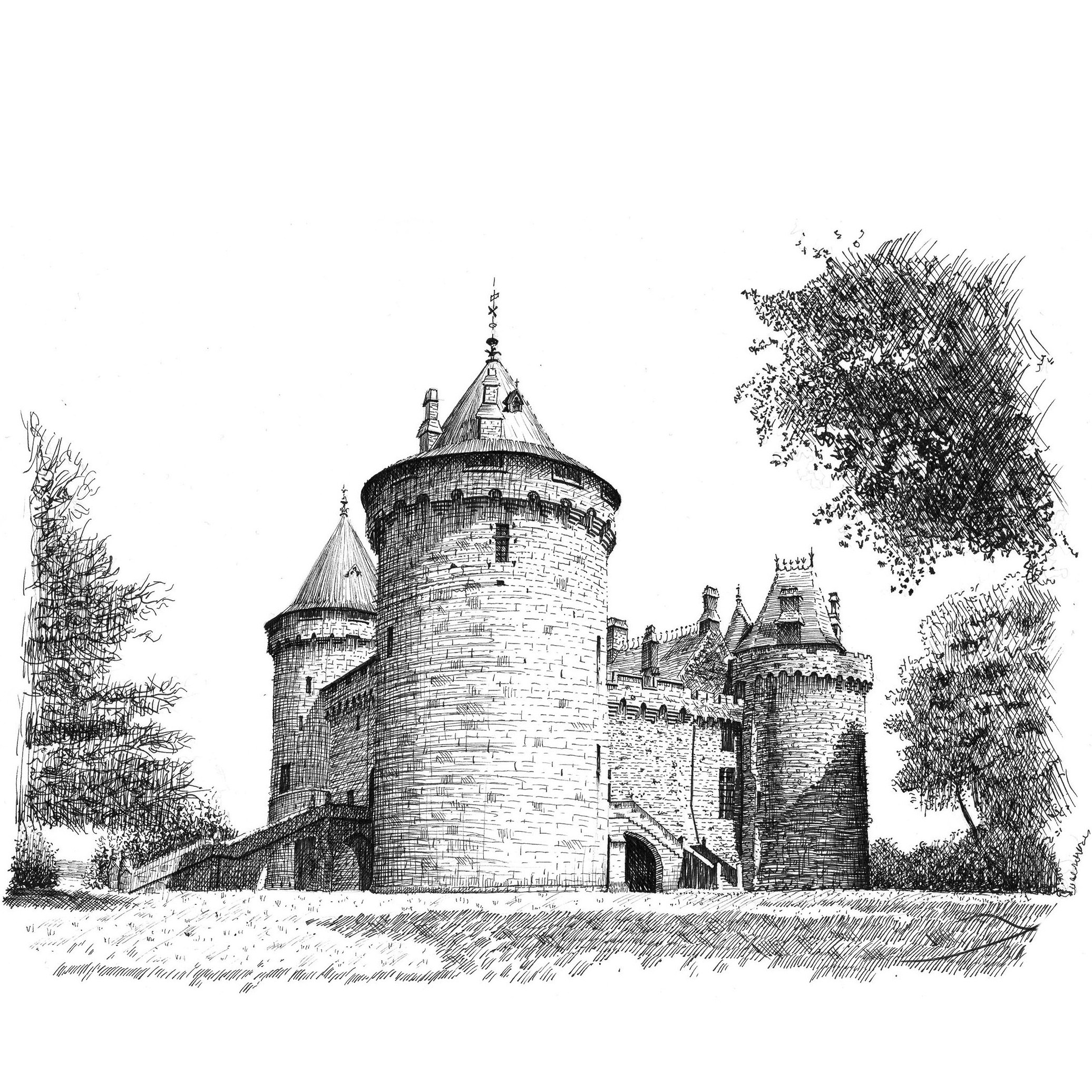 Combourg Castle · 42 × 29.7 cm