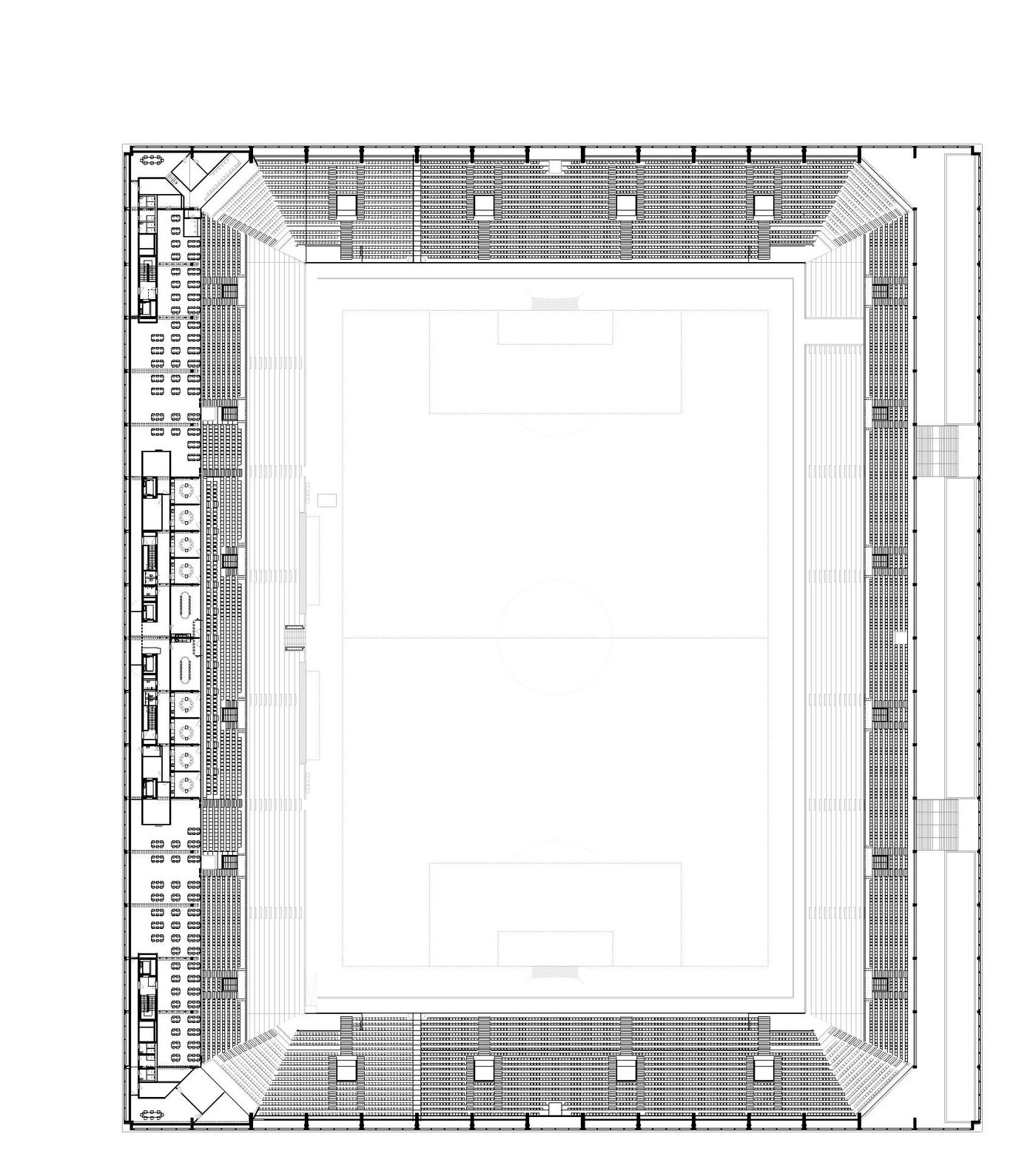 Hardturm Stadium - floor plan, level 3