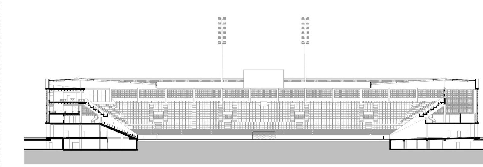 Hardturm Stadium - cross-section