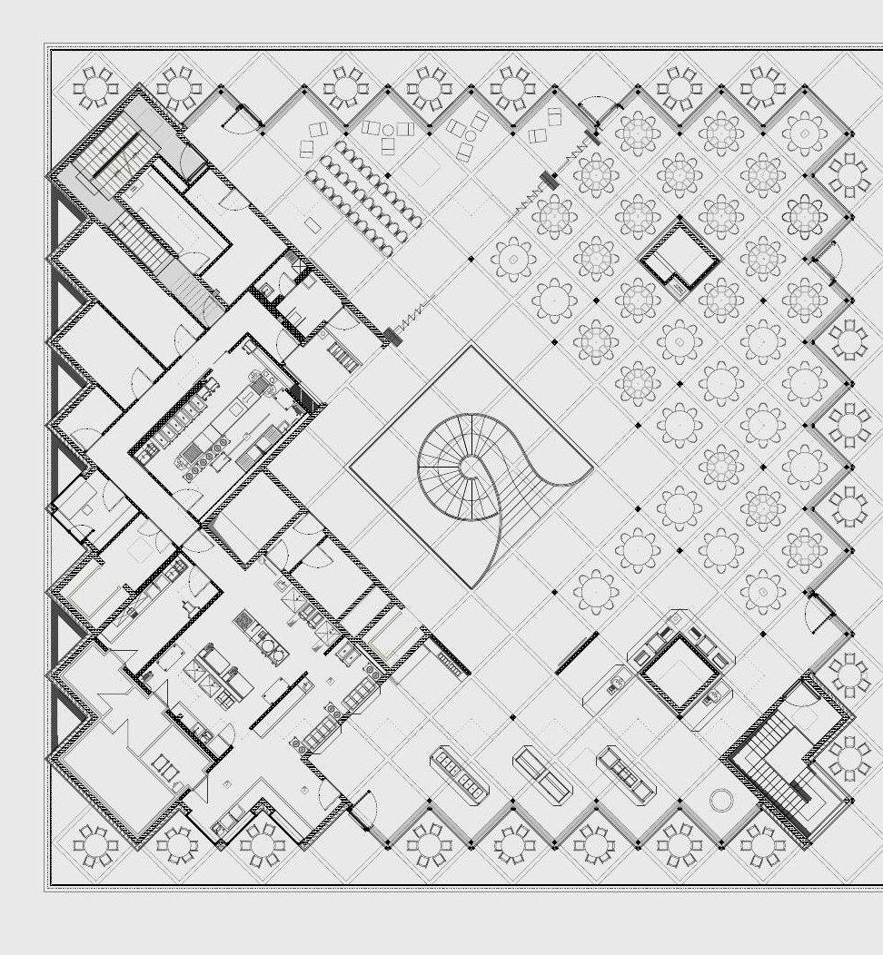 Mensa Berufsschulzentrum Nord - floor plan of the upper level